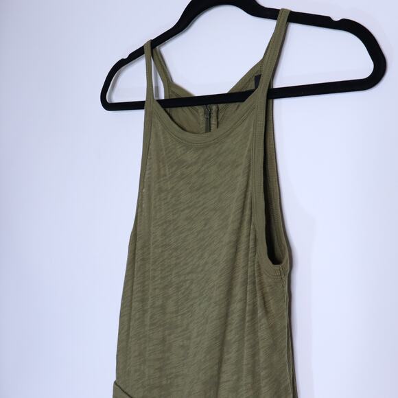 ATM Anthony Thomas Melillo Slub Cotton Jersey Jumpsuit Army Green Women's M - Picture 10 of 13